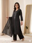 2NEW ARRIVAL MUL CHANDERI HAND MIRROR WITH SEQUENCE EMBROIDERY AND CUTWORK TOP PALAZZO WITH DUPATTA FESTIVE WEAR WHOLESALE PRICE ETHNIC GARMENT (28)