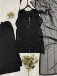 2NEW ARRIVAL MUL CHANDERI HAND MIRROR WITH SEQUENCE EMBROIDERY AND CUTWORK TOP PALAZZO WITH DUPATTA FESTIVE WEAR WHOLESALE PRICE ETHNIC GARMENT (28)