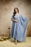 2NEW ARRIVAL VICHITRA SILK SEQUENCE CODING EMBROIDERY WORK TOP BOTTOM WITH DUPATTA FESTIVE WEAR WHOLESALE PRICE ETHNIC GARMENT (21)