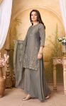 2RICH LOOK BERRY SILK EMBROIDERY, SEQUENCE & CODING WORK TOP PALAZZO WITH DUPATTA WEDDING WEAR WHOLESALE PRICE ETHNIC GARMENT (6)