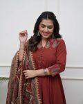 2RICH LOOK COTTON DIGITAL PRINTED WITH SEQUENCE KATHA WORK ANARKALI BOTTOM WITH DUPATTA FESTIVE WEAR WHOLESALE PRICE ETHNIC GARMENT (28)