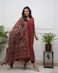 2RICH LOOK COTTON DIGITAL PRINTED WITH SEQUENCE KATHA WORK ANARKALI BOTTOM WITH DUPATTA FESTIVE WEAR WHOLESALE PRICE ETHNIC GARMENT (28)