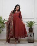 2RICH LOOK COTTON DIGITAL PRINTED WITH SEQUENCE KATHA WORK ANARKALI BOTTOM WITH DUPATTA FESTIVE WEAR WHOLESALE PRICE ETHNIC GARMENT (28)