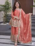2RICH LOOK FENDY SILK EMBROIDERY & SEQUENCE WORK KID’S TOP PALAZZO WITH DUPATTA FESTIVE WEAR WHOLESALE PRICE ETHNIC GARMENT (9)