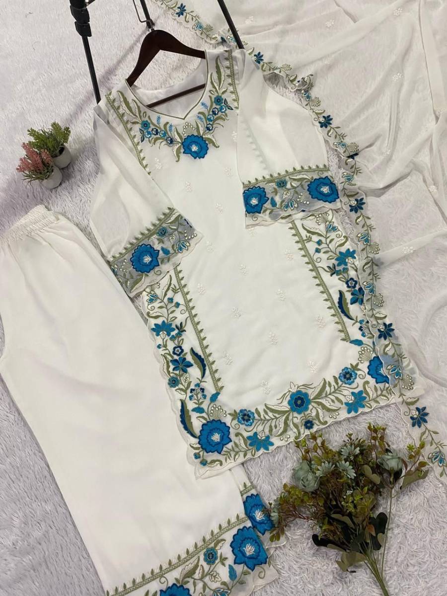 2RICH LOOK GEORGETTE EMBROIDERY WORK TOP PALAZZO WITH DUPATTA FESTIVE WEAR WHOLESALE PRICE ETHNIC GARMENT (28)