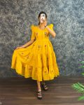 2RICH LOOK MUL COTTON EMBROIDERY WORK ONE PIECE MAXI DRESS PARTY WEAR WHOLESALE PRICE ETHNIC GARMENT (16)