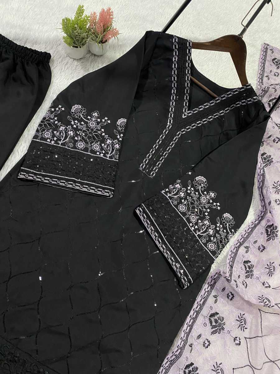2RICH LOOK ROMAN SEQUENCE EMBROIDERY WORK TOP PALAZZO WITH DUPATTA FESTIVE WEAR WHOLESALE PRICE ETHNIC GARMENT (20)