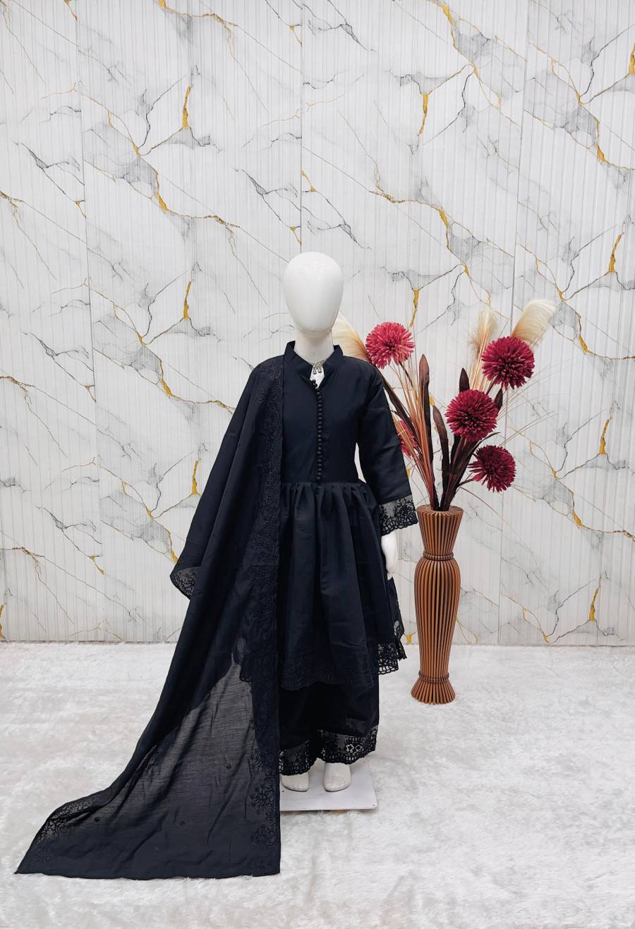 2RICH LOOK ROMAN SILK EMBROIDERY WORK GOWN BOTTOM WITH DUPATTA PARTY WEAR WHOLESALE PRICE ETHNIC GARMENT (15)