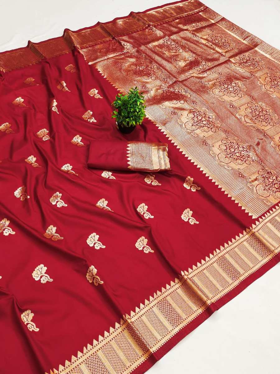 3DESIGNER BANARASI SILK SELF & ZARI WEAVING RICH PALLU UNIQUE BORDER WORK SAREE WITH UNSTITCHED BLOUSE FESIVE WEAR WHOLESALE PRICE ETHNIC GARMENT (8)