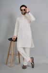 3DESIGNER COTTON SILK EMBROIDERY WORK MEN’S KURTA WEDDING WEAR WHOLESALE PRICE ETHNIC GARMENT (3)