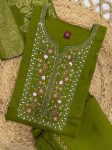 3DESIGNER MANGO SILK MULTI EMBROIDERY SEQUENCE WITH HAND WORK TOP BOTTOM WITH DUPATTA FESTIVE WEAR WHOLESALE PRICE ETHNIC GARMENT (10)