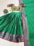 3DESIGNER SILK WOVEN WORK LEHENGA CHOLI WITH DUPATTA FESTIVE WEAR WHOLESALE PRICE ETHNIC GARMENT (15)