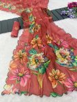 3FANCY LINEN SILK DIGITAL PRINT AND KHATLI WORK SAREE WITH UNSTITCHED BLOUSE FESTIVE WEAR WHOLESALE PRICE ETHNIC GARMENT (3)