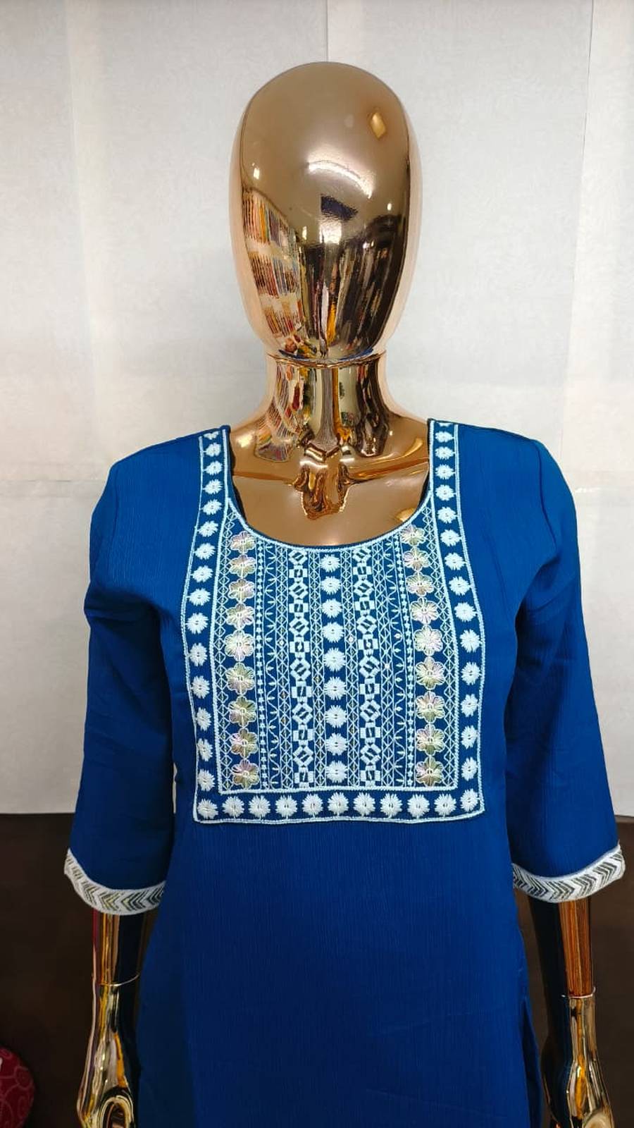 3FANCY RINKAL COTTON EMBROIDERY WORK TOP PENT SET DAILY WEAR WHOLESALE PRICE ETHNIC GARMENT (11)