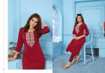 3FANCY RINKAL COTTON EMBROIDERY WORK TOP PENT SET DAILY WEAR WHOLESALE PRICE ETHNIC GARMENT (15)