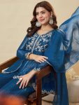 3MODERN CRUNCHY SILK EMBROIDERY WORK TOP PALAZZO WITH DUPATTA FESTIVE WEAR WHOLESALE PRICE ETHNIC GARMENT (27)