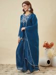 3MODERN CRUNCHY SILK EMBROIDERY WORK TOP PALAZZO WITH DUPATTA FESTIVE WEAR WHOLESALE PRICE ETHNIC GARMENT (27)