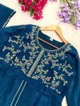 3MODERN CRUNCHY SILK EMBROIDERY WORK TOP PALAZZO WITH DUPATTA FESTIVE WEAR WHOLESALE PRICE ETHNIC GARMENT (27)