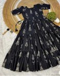 3MODERN RAYON WARLI ART PRINTED WORK ONE PIECE DRESS PARTY WEAR WHOLESALE PRICE ETHNIC GARMENT (3)
