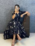 3MODERN RAYON WARLI ART PRINTED WORK ONE PIECE DRESS PARTY WEAR WHOLESALE PRICE ETHNIC GARMENT (3)