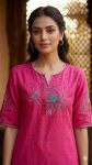 3MODERN SLUB COTTON EMBROIDERY WORK TOP PENT SET FESTIVE WEAR WHOLESALE PRICE ETHNIC GARMENT (12)