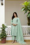 3NEW ARRIVAL CAMBRIC COTTON BORING CHIKAN KARI WORK TOP BOTTOM WITH DUPATTA FESTIVE WEAR WHOLESALE PRICE ETHNIC GARMENT (29)