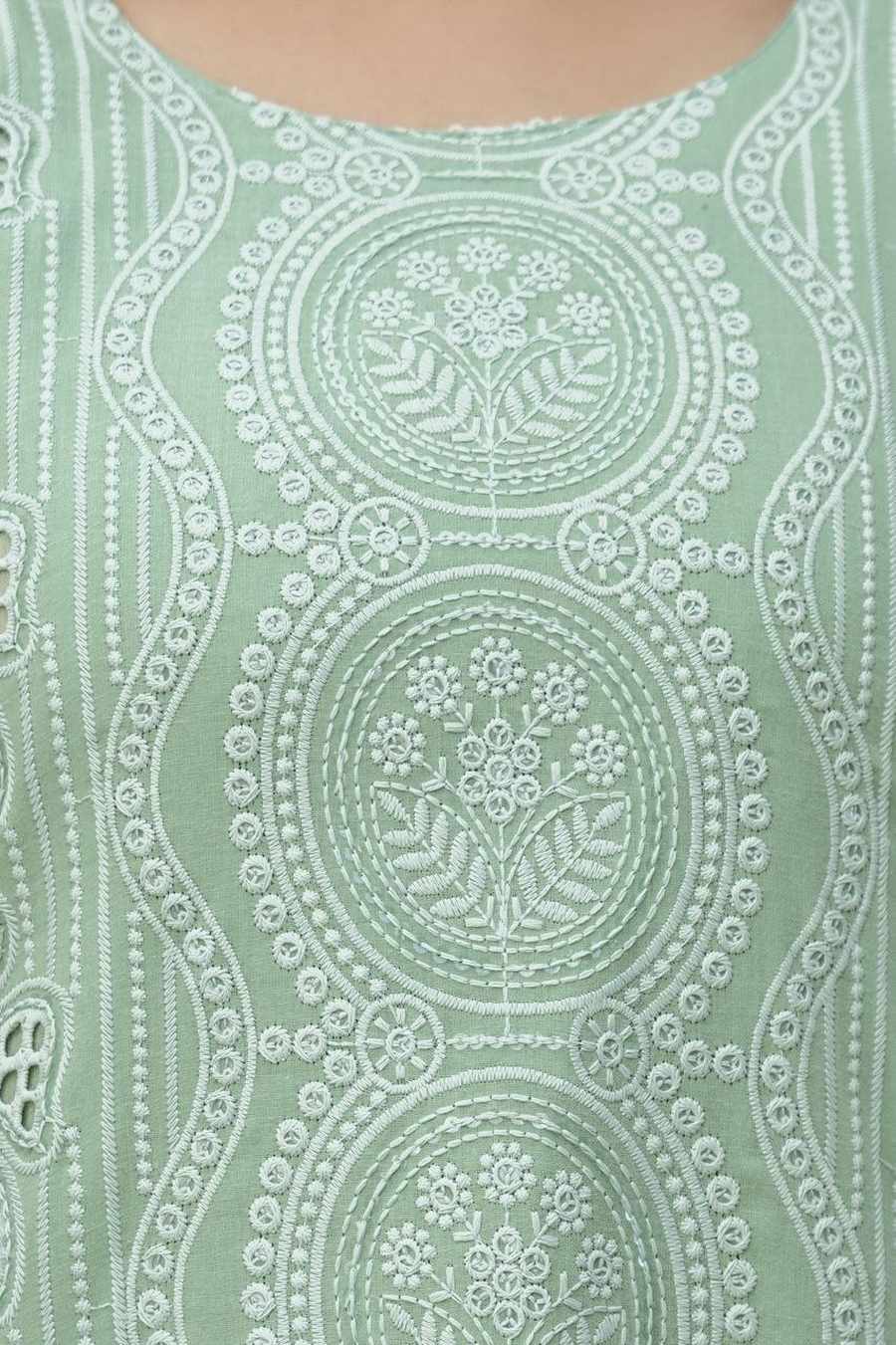 3NEW ARRIVAL CAMBRIC COTTON BORING CHIKAN KARI WORK TOP BOTTOM WITH DUPATTA FESTIVE WEAR WHOLESALE PRICE ETHNIC GARMENT (36)