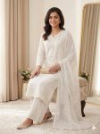 3NEW ARRIVAL MUL CHANDERI HAND MIRROR WITH SEQUENCE EMBROIDERY AND CUTWORK TOP PALAZZO WITH DUPATTA FESTIVE WEAR WHOLESALE PRICE ETHNIC GARMENT (8)