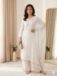 3NEW ARRIVAL MUL CHANDERI HAND MIRROR WITH SEQUENCE EMBROIDERY AND CUTWORK TOP PALAZZO WITH DUPATTA FESTIVE WEAR WHOLESALE PRICE ETHNIC GARMENT (8)