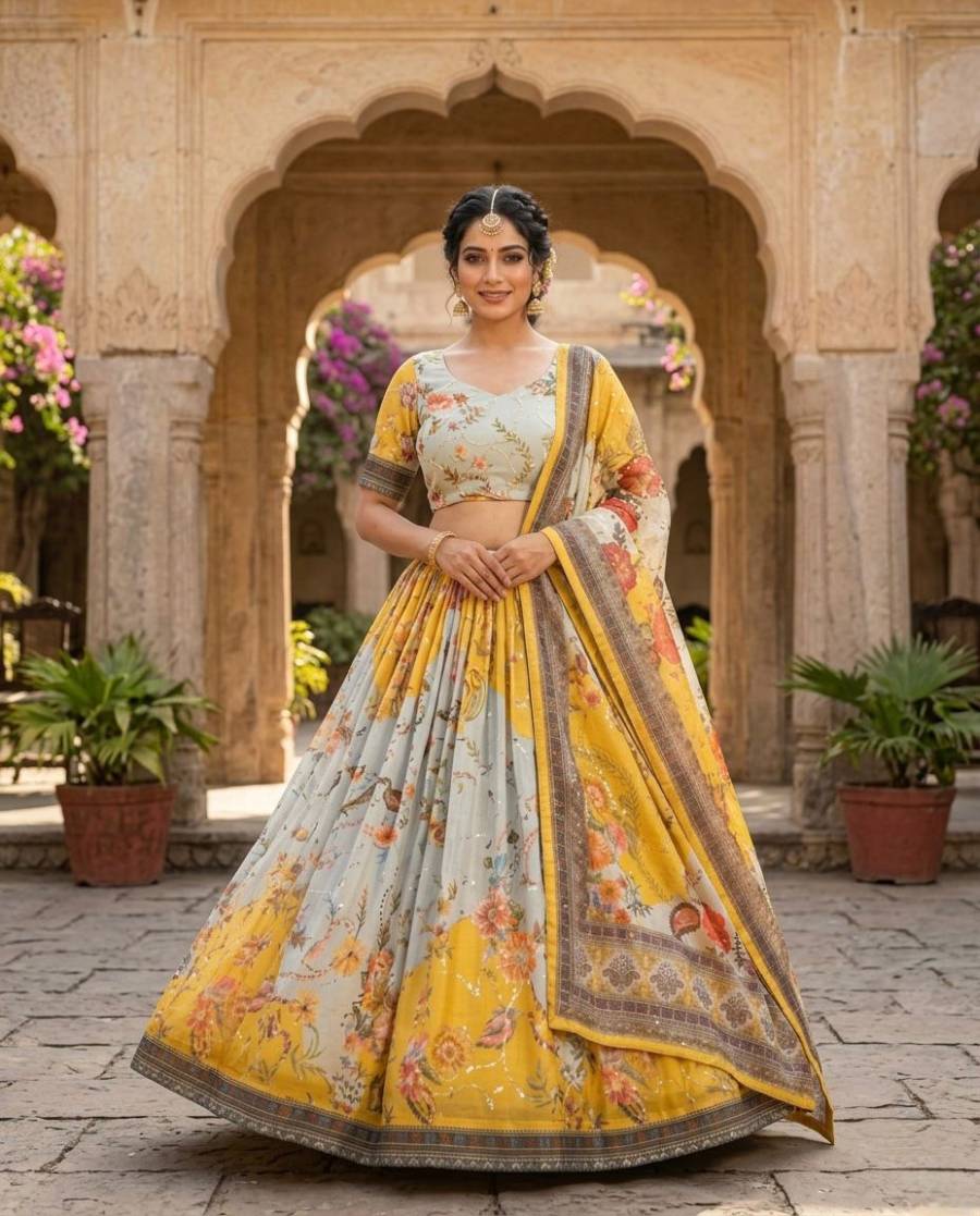 3NEW ARRIVAL TABBY SILK DIGITAL PRINTED WITH EMBROIDERY WORK LEHENGA CHOLI WITH DUPATTA FESTIVE WEAR WHOLESALE PRICE ETHNIC GARMENT (11)