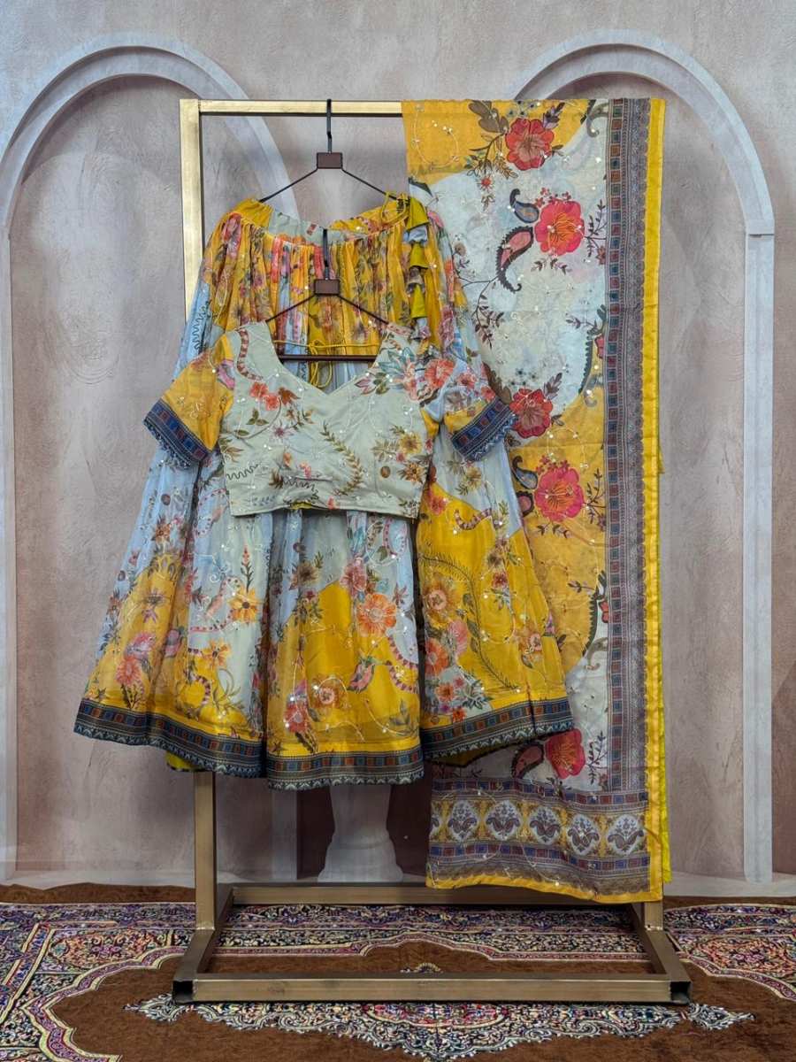 3NEW ARRIVAL TABBY SILK DIGITAL PRINTED WITH EMBROIDERY WORK LEHENGA CHOLI WITH DUPATTA FESTIVE WEAR WHOLESALE PRICE ETHNIC GARMENT (12)