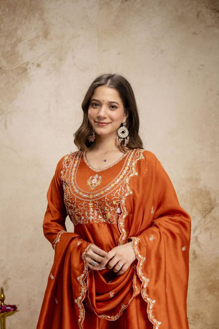 3NEW ARRIVAL VICHITRA SILK SEQUENCE CODING EMBROIDERY WORK TOP BOTTOM WITH DUPATTA FESTIVE WEAR WHOLESALE PRICE ETHNIC GARMENT (24)