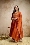 3NEW ARRIVAL VICHITRA SILK SEQUENCE CODING EMBROIDERY WORK TOP BOTTOM WITH DUPATTA FESTIVE WEAR WHOLESALE PRICE ETHNIC GARMENT (27)