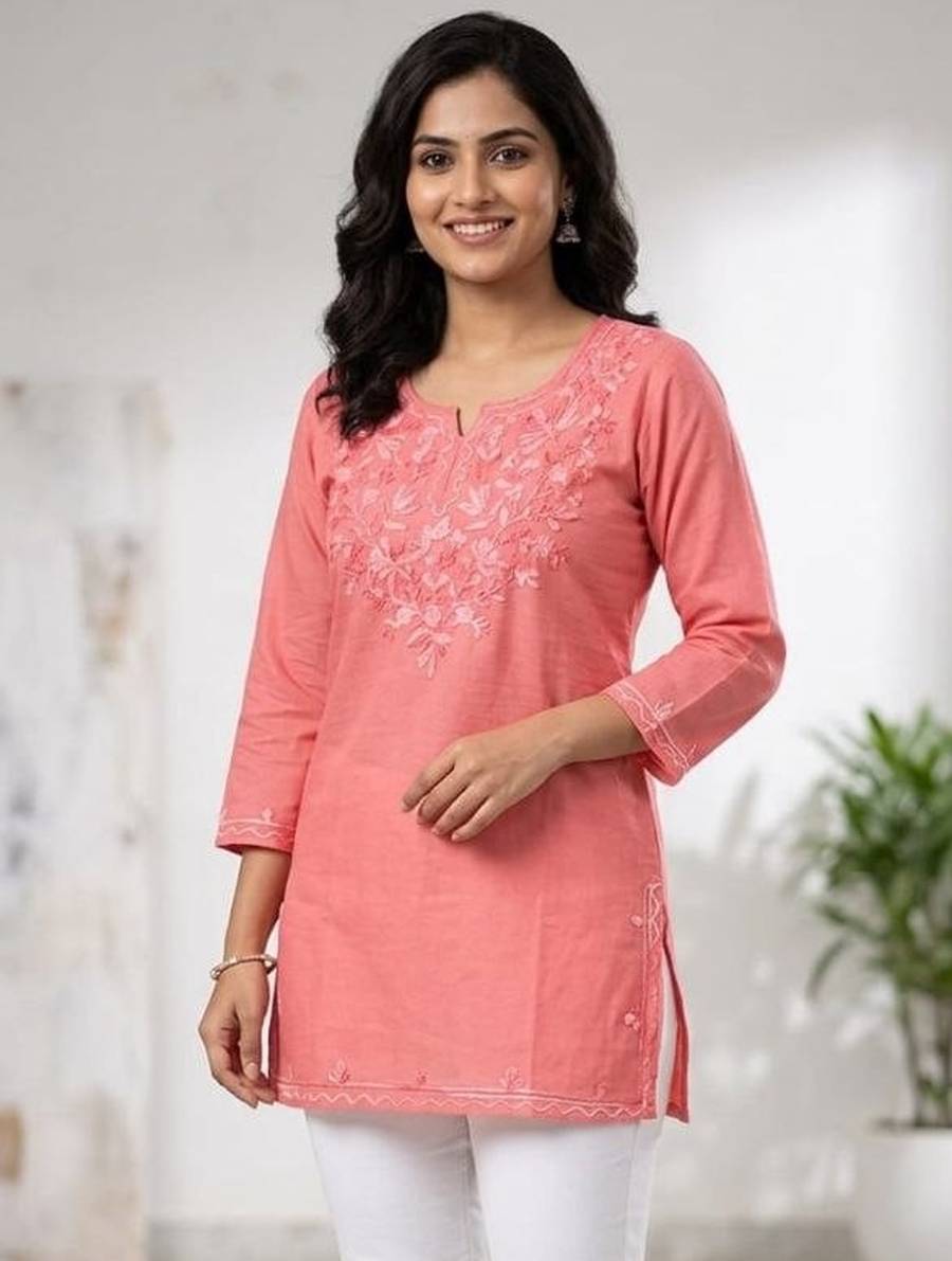 3RICH LOOK COTTON EMBROIDERY WORK TOP OFFICE WEAR WHOLESALE PRICE ETHNIC GARMENT (11)
