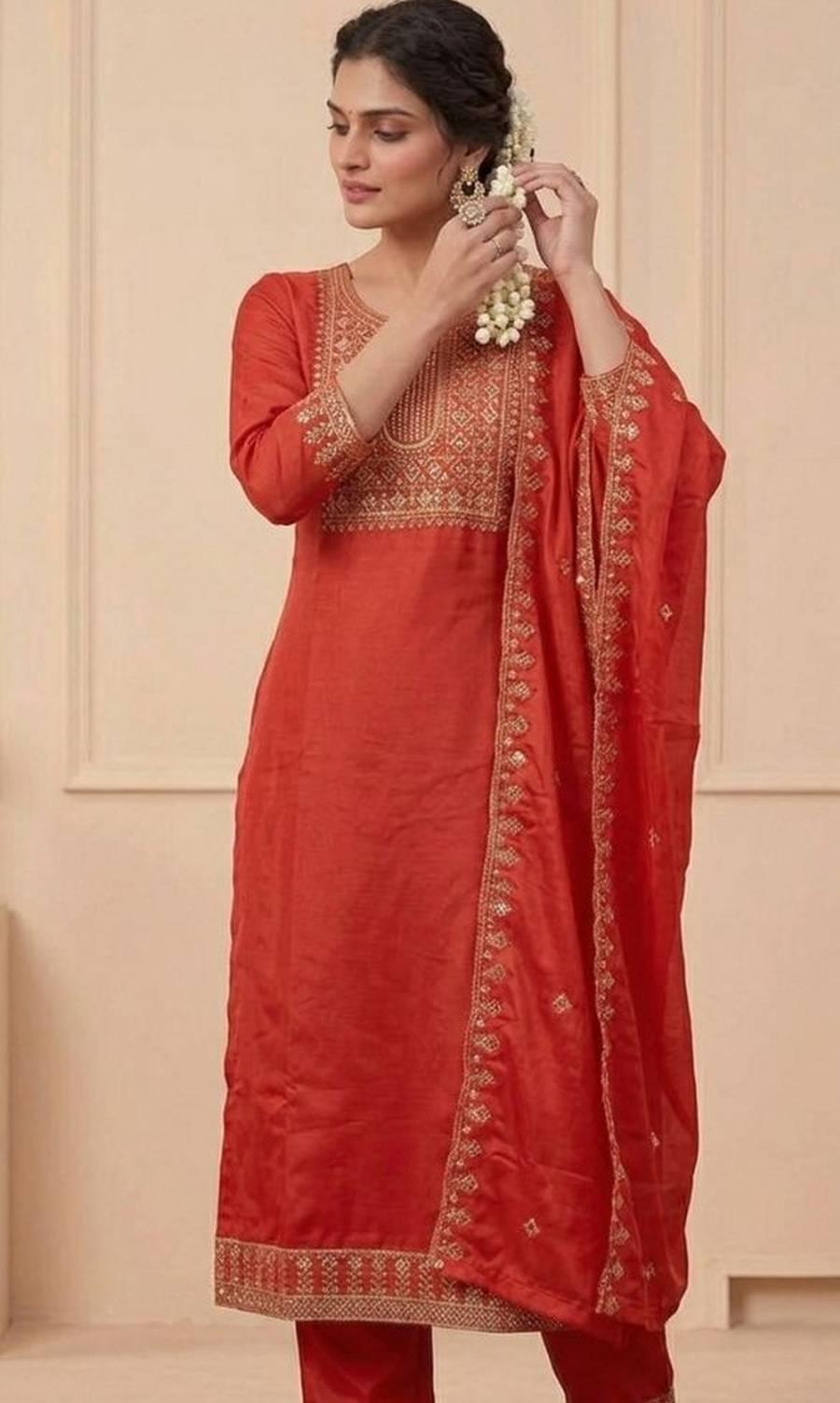 3RICH LOOK RAYON EMBROIDERY WORK TOP BOTTOM WITH DUPATTA FESTIVE WEAR WHOLESALE PRICE ETHNIC GARMENT (12)