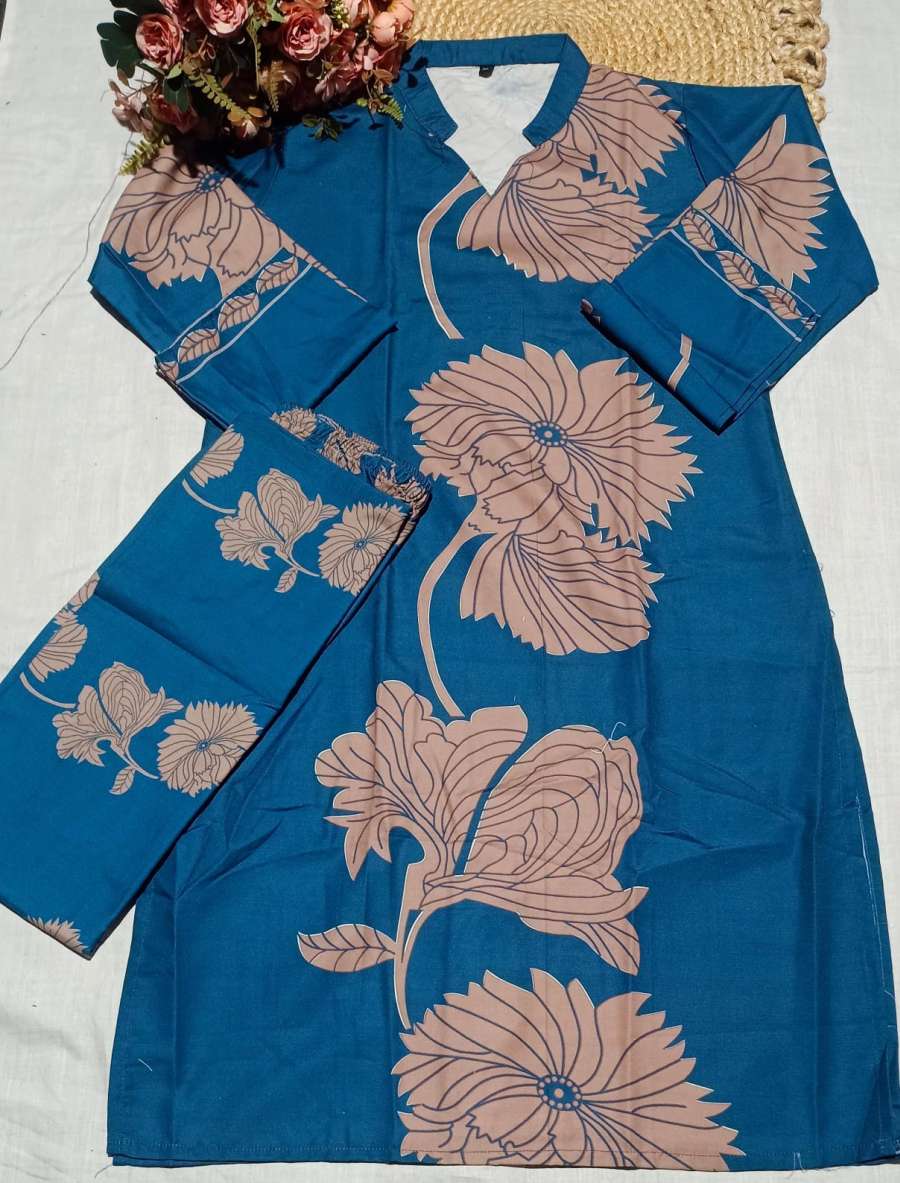 4FANCY SLUB COTTON PRINTED WORK TOP PENT SET DAILY WEAR WHOLESALE PRICE ETHNIC GARMENT (10)