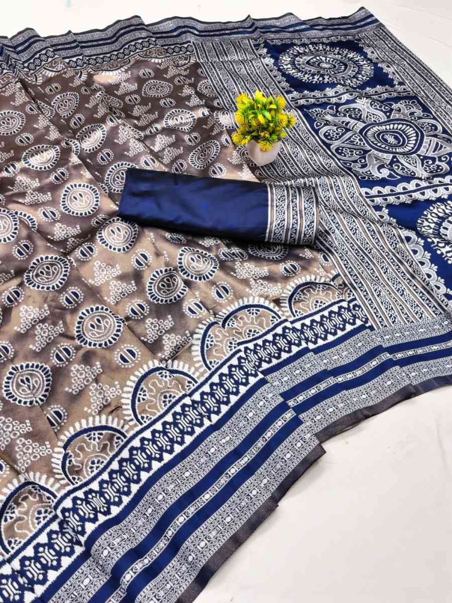 4MODERN BANARASI SILK WEAVING WORK SAREE WITH UNSTITCHED BLOUSE WEDDING WEAR WHOLESALE PRICE ETHNIC GARMENT (8)