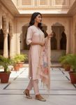 4NEW ARRIVAL ROMAN SILK EMBROIDERY WORK TOP BOTTOM WITH DUPATTA FESTIVE WEAR WHOLESALE PRICE ETHNIC GARMENT (10)