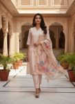 4NEW ARRIVAL ROMAN SILK EMBROIDERY WORK TOP BOTTOM WITH DUPATTA FESTIVE WEAR WHOLESALE PRICE ETHNIC GARMENT (10)