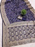 4RICH LOOK LICHI SILK WEAVING WORK SAREE WITH UNSTITCHED BLOUSE FESTIVE WEAR WHOLESALE PRICE ETHNIC GARMENT (2)