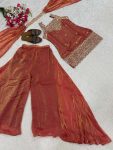 5DESIGNER FENDY SILK SEQUENCE EMBROIDERY WORK TOP PALAZZO WITH DUPATTA FESTIVE WEAR WHOLESALE PRICE ETHNIC GARMENT (17)