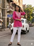 5FANCY COTTON EMBROIDERY WORK TOP DAILY WEAR WHOLESALE PRICE ETHNIC GARMENT (13)