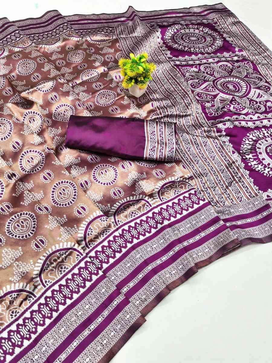 5MODERN BANARASI SILK WEAVING WORK SAREE WITH UNSTITCHED BLOUSE WEDDING WEAR WHOLESALE PRICE ETHNIC GARMENT (5)