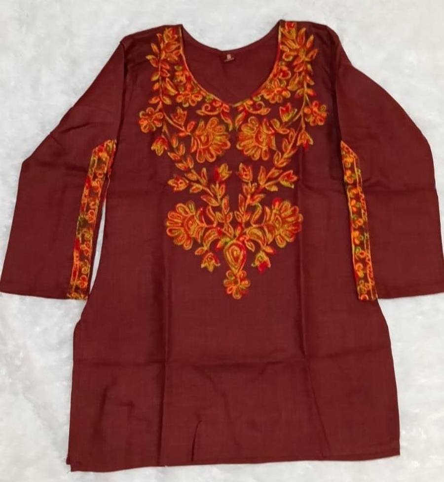 5RICH LOOK COTTON EMBROIDERY WORK TOP OFFICE WEAR WHOLESALE PRICE ETHNIC GARMENT (9)