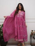 6ATTRACTIVE COTTON EMBROIDERY WORK TOP VOTTOM WITH DUPATTA FESTIVE WEAR WHOLESALE PRICE ETHNIC GARMENT (17)