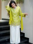 6MODERN VISCOSE SILK SEQUENCE CODING EMBROIDERY WORK TOP PALAZZO WITH DUPATTA FESTIVE WEAR WHOLESALE PRICE ETHNIC GARMENT (19)