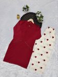 7FANCY RAYON COTTON PLAIN TOP WITH EMBROIDERY WORK PALAZZO DAILY WEAR WHOLESALE PRICE ETHNIC GARMENT (15)