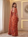 7MODERN CHINON DIGITAL AJRAK PRINT WITH REAL MIRROR WORK SAREE WITH UNSTITCHED BLOUSE PARTY WEAR WHOLESALE PRICE ETHNIC GARMENT (55)
