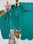 7MODERN ROMAN GLASS EMBROIDERY SEQUENCE WORK WITH FANCY CUT WORK TOP PATIYALA WITH DUPATTA FESTIVE WEAR WHOLESALE PRICE ETHNIC GARMENT (15)