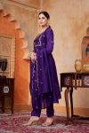 8NEW ARRIVAL VICHITRA SILK EMBROIDERY, SEQUENCE & CODING WORK TOP BOTTOM WITH DUPATTA FESTIVE WEAR WHOLESALE PRICE ETHNIC GARMENT (2)